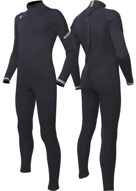 EASY SEAS BOYS 3/2 FULL FLATLOCK BACK ZIP WETSUIT